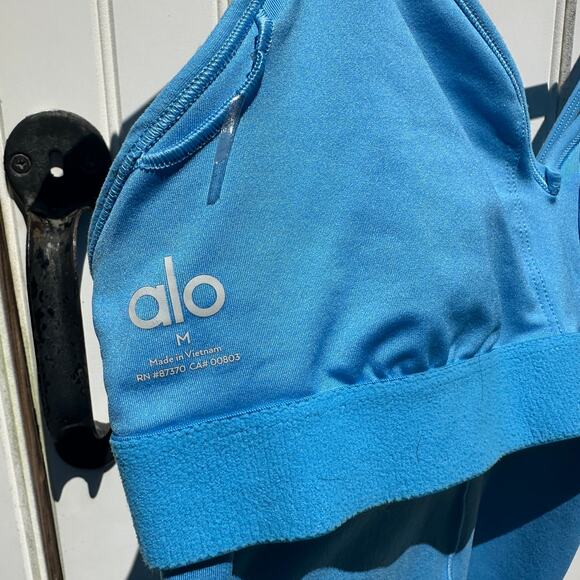 Alo Yoga Alosoft Suns Out Onesie Azure Blue Size Medium Limited Edition Romper - Picture 12 of 16